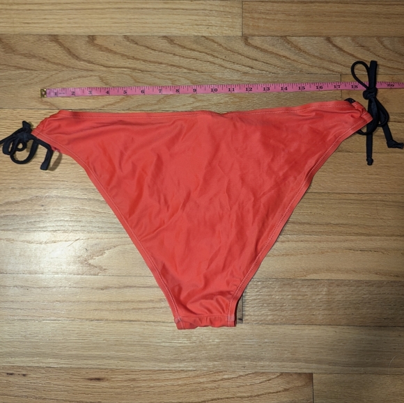 Reddish Orange String Bikini Swim Bottom - Picture 9 of 10
